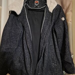 Women's Black Jacket with Sherpa Lining
